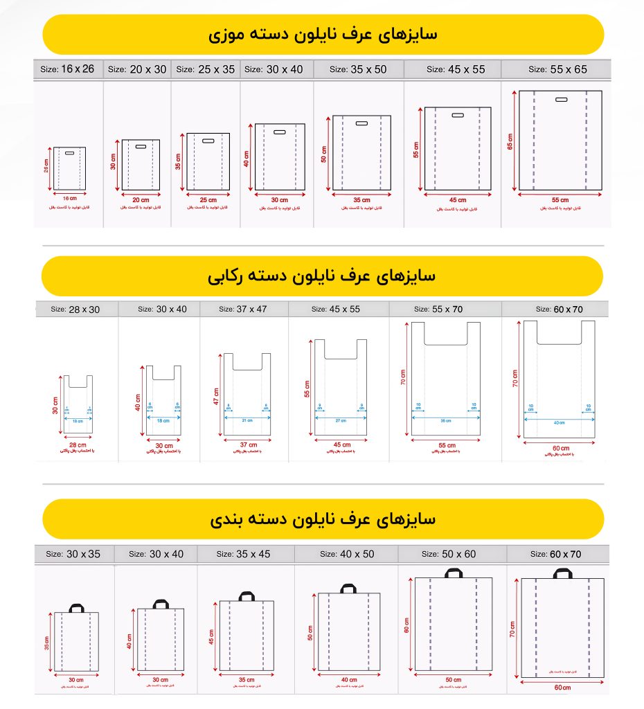 سایز نایلون