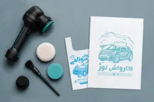 نایلون چاپی تک دسته کارواشی