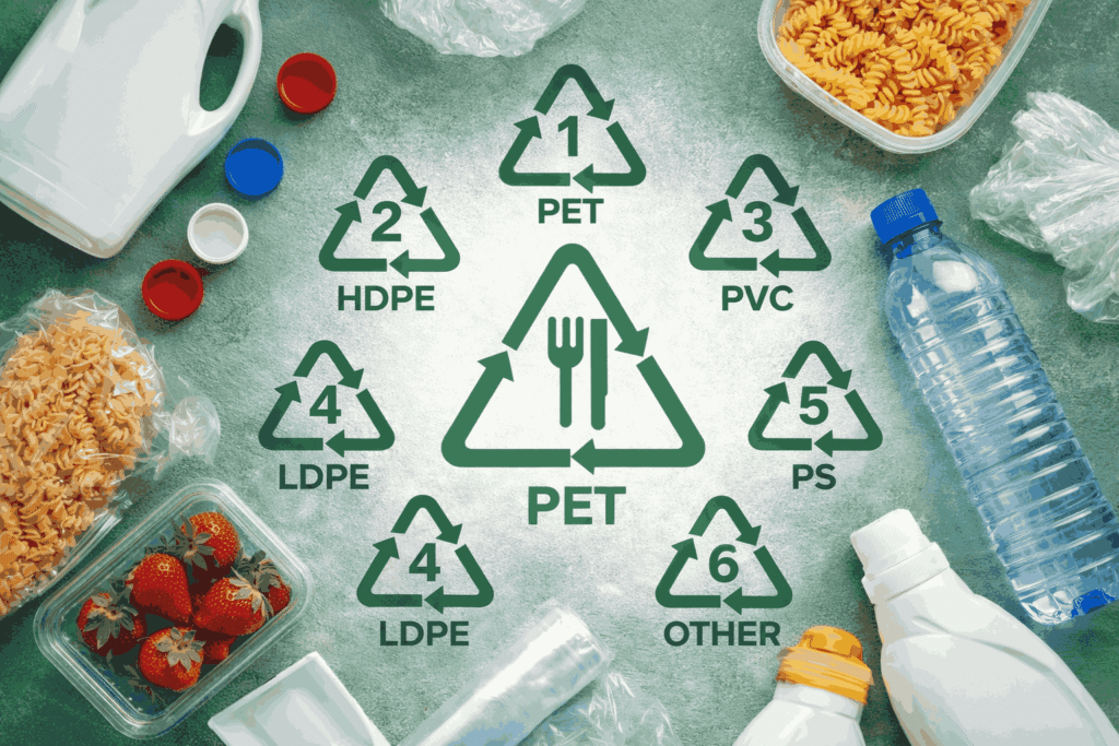 معنی علائم روی پلاستیک